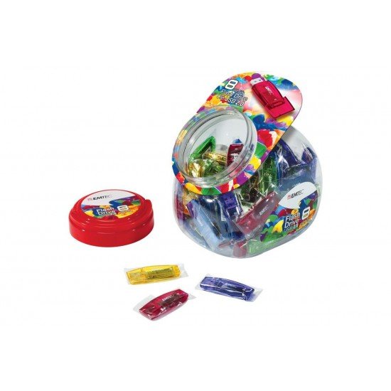 Emtec USB2.0 C410 8GB Candy Jar 80 τεμάχια (ECMMD8GC410JAR80)