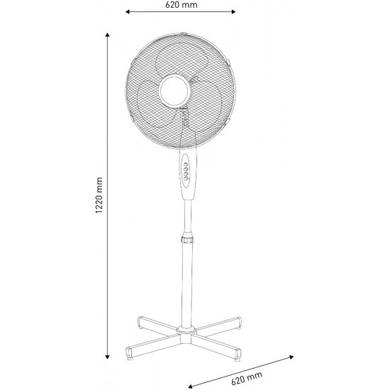 Entac Ανεμιστήρας Ορθοστάτης 45W