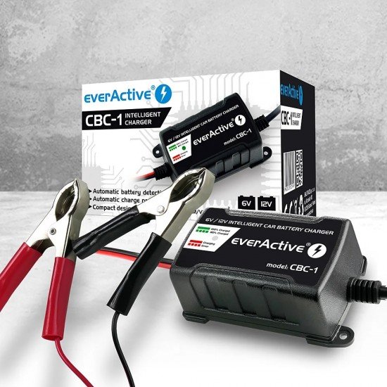 EverActive Charger, automatic car battery rectifier for 6V / 12V everActive CBC-1 v2 batteries