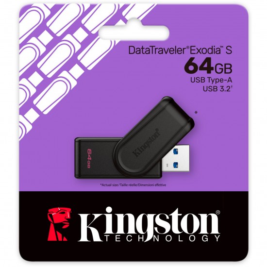 Kingston DataTraveler Exodia S - USB flash drive - 64 GB 3.2 (DTXS/64GB)