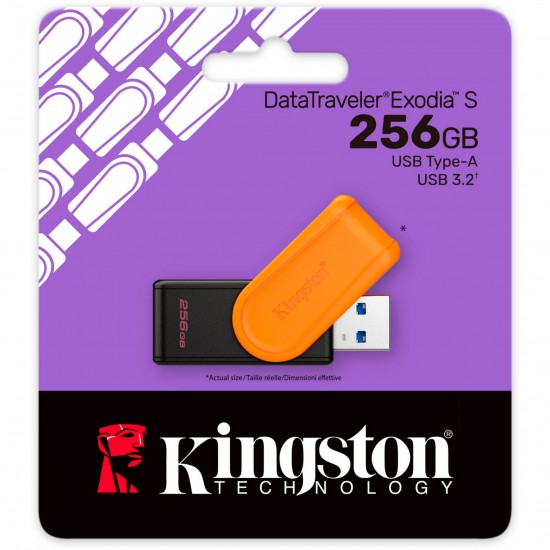 Kingston DataTraveler Exodia S - USB flash drive - 256 GB 3.2 (DTXS/256GB)