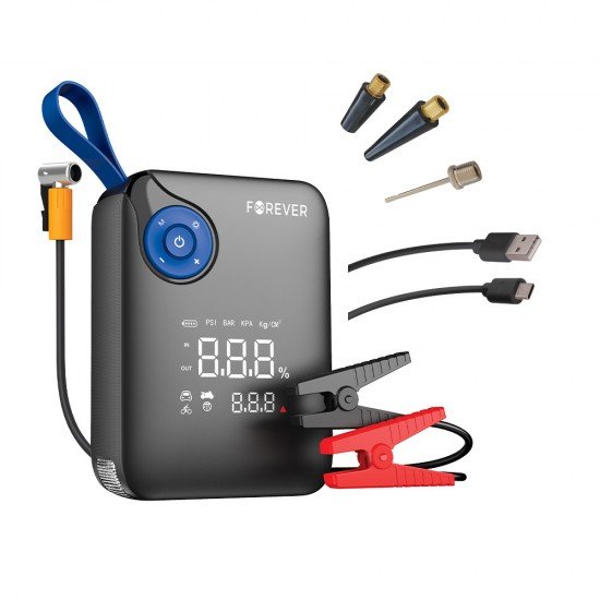 Forever jump starter 4in1 JS-400 26.64Wh black and blue