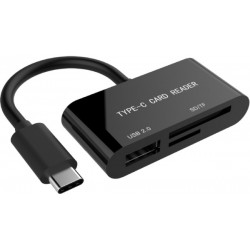 GEMBIRD UHB-CR3-02 COMPACT USB TYPE-C SDXC COMBO CARD READER BLACK