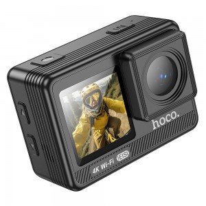 HOCO sports camera with digital displays 1,3" + 2" anti-shake IPS 4K DV102 black HOCO sports camera with digital displays 1,3" + 2" anti-shake IPS 4K DV102 black