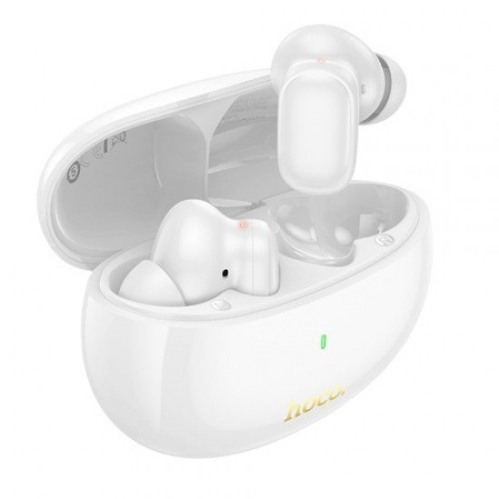 Hoco EQ17 Praise In-ear Bluetooth Handsfree Ακουστικά με Θήκη Φόρτισης Λευκά