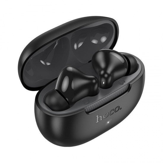 Hoco EQ24 In-ear Bluetooth Handsfree Ακουστικά με Θήκη Φόρτισης Μαύρα