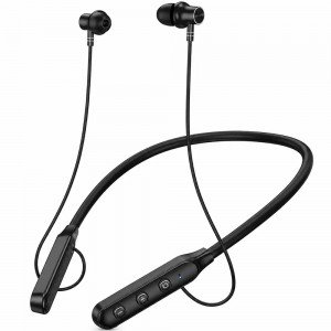 Hoco ES74 Bluetooth Hands Free Refinado Neckband Magnetic v5.4 280mAh 30Hrs Αναπαραγωγής Ειδοποίηση Κλήσεων με Δόνηση Μαύρα