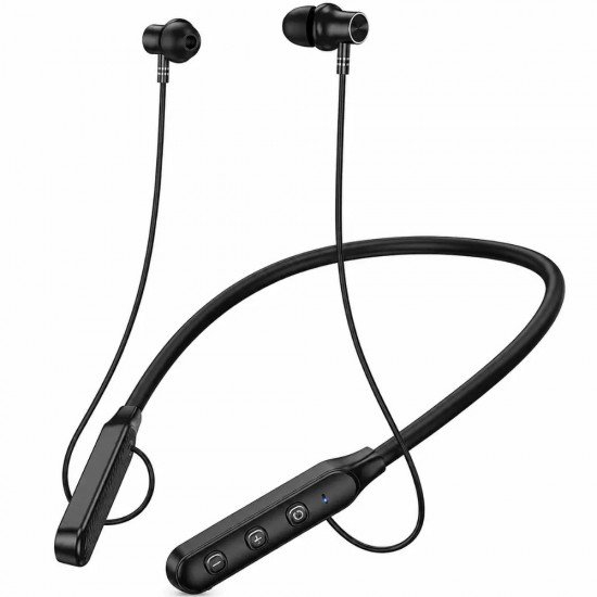 Hoco ES74 Bluetooth Hands Free Refinado Neckband Magnetic v5.4 280mAh 30Hrs Αναπαραγωγής Ειδοποίηση Κλήσεων με Δόνηση Μαύρα