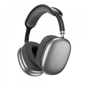 Hoco ESD15 Max Wireless Ακουστικά Stereo Shadow v5.3 400mAh ANC με Μικρόφωνο και AUX Γκρι