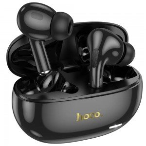 Hoco EW60 Plus Wireless Hands Free Norman TWS V5.3 300mAh με 4 Ώρες Λειτουργίας και Active Noise Cancellation Εναλλαγή Master/Slave Μαύρο
