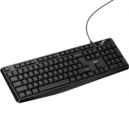 Hoco GM60 Ενσύρματο Πληκτρολόγιο Cool 104 Πλήκτρα Splash Proof με USB-A Καλώδιο 1.45m Μαύρο