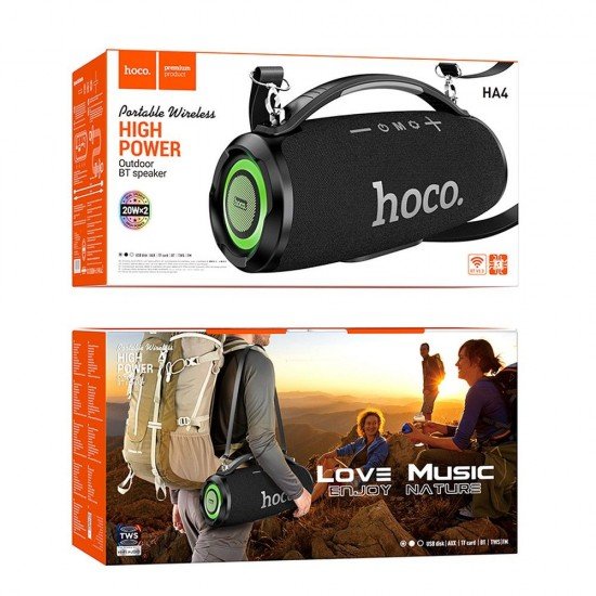 HOCO wireless speaker bluetooth HA4 camouflage green  2×20W