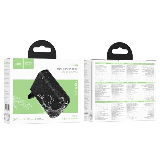 Φορητό Ηχείο Wireless Hoco HC34 Star Mini BT 5.4 1200mAh 5W με FM και Micro-SD Μαύρο