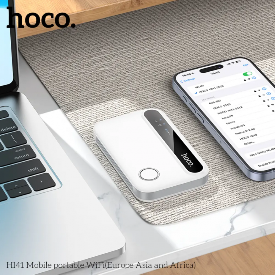 Hoco HI41 4G Wifi6 150Mbps 2.4GHz Φορητό Wifi Router Λευκό