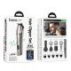 HOCO HP26 Hair Clipper Set 6 in 1 Κουρευτική Μηχανή - Metal Gray