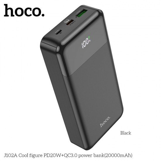 HOCO power bank 20000mAh PD QC3.0 3A 20W J102A black