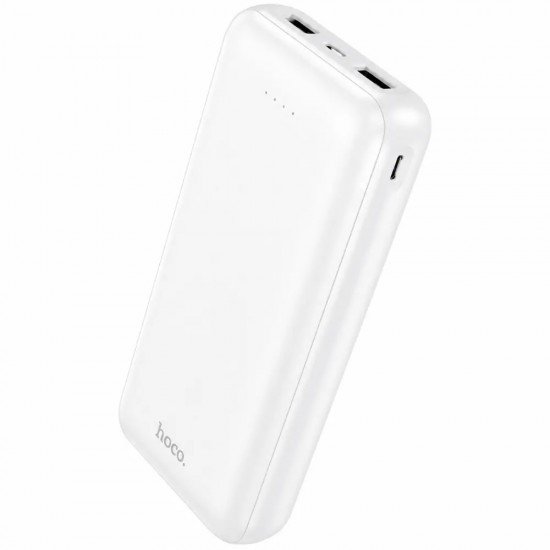 Hoco J153A Power Bank Stability 10W 20000mAh 2xUSB-A 1xUSB-C 1xMicroUSB και LED Ένδειξη Μπαταρίας Λευκό