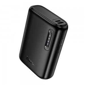 Hoco J158 Power Bank Runner 5000mAh 5V/2A με 1xUSB-A 1xUSB-C 1xMicro USB και LED Ένδειξη Μπαταρίας Μαύρο