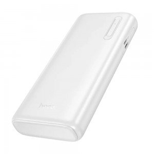 Hoco J158A Power Bank Runner 10000mAh Fast Charge 5V/2A Slim με 2xUSB-A 1xUSB-C 1xMicro USB και LED Ένδειξη Μπαταρίας Λευκό
