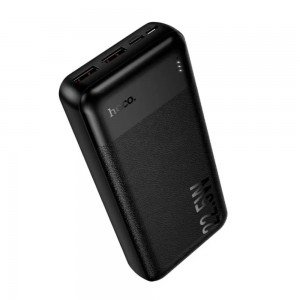 Hoco J159A Power Bank Essence 20000mAh 2xUSB-A 22.5W 1xUSB-C PD20W 1xMicroUSB 18W Digital LED Ένδειξη Μπαταρίας Μαύρο