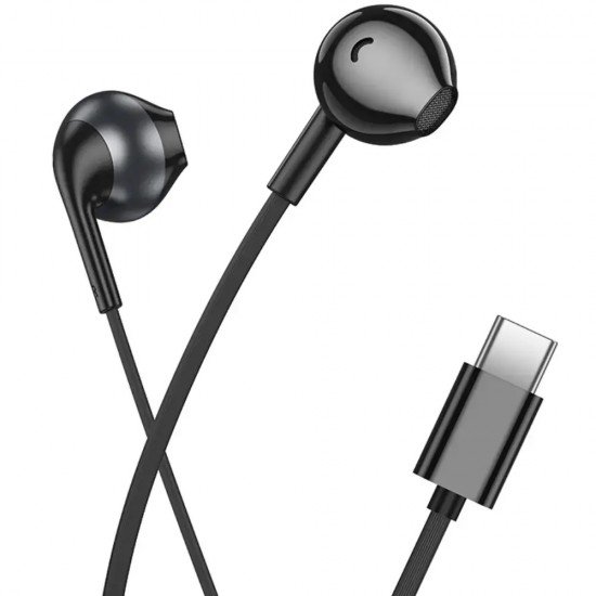 Hoco M115 Hands Free Sagacious USB-C Universal Earphones Hi-Fi Stereo με Μικρόφωνο Μαύρα 1.2m