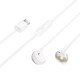 Hoco M115 Hands Free Sagacious USB-C Universal Earphones Hi-Fi Stereo με Μικρόφωνο Λευκά 1.2m Συμβατά με Όλες τις USB-C Συσκευές
