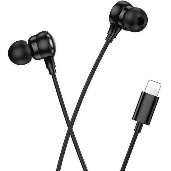 Hoco M116 Hands Free Benevolent με Μικρόφωνο, Βύσμα Lightning Μαύρα 1.2m