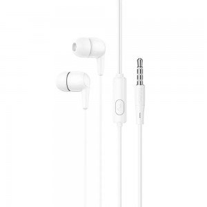 Hoco M97 Hands Free Enjoy Earphones Stereo 3.5mm με Μικρόφωνο και Πλήκτρο Λειτουργίας Λευκά