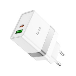HOCO wall charger Type C + USB QC3.0 Power Delivery 30W Starter N21 white