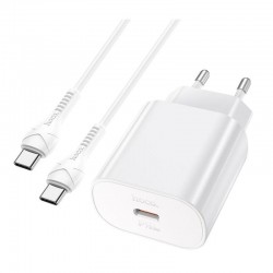 HOCO Wall charger - N22 25W PD USB-C + USB-C to USB-C cable set white