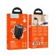 Hoco N53 Φορτιστής Ταξιδίου Small Size Monsoon PD30W QC3.0A GaN με 2 Εξόδους Φόρτισης 1xUSB-A και 1xUSB-C Μαύρος