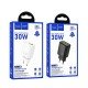 HOCO wall charger USB A + Type C PD QC3.0 3A 30W N63 black