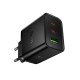 Hoco N75 Φορτιστής Ταξιδίου Grande GaN 65W High Power Fast Charge με 2xUSB-C και 1xUSB-A Μαύρος