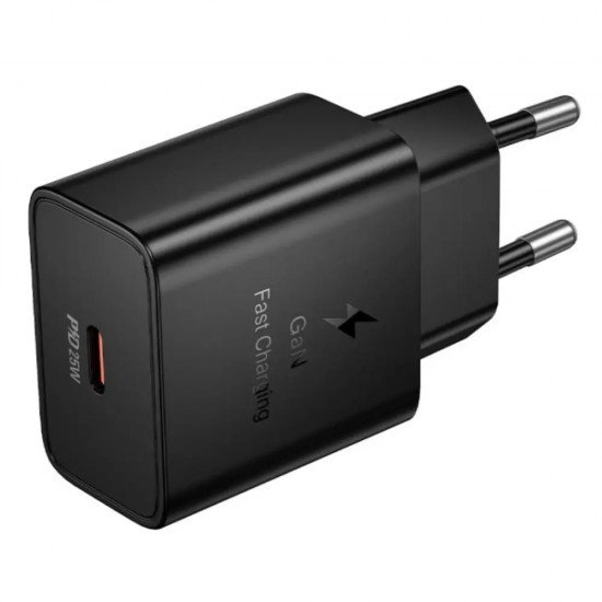 Hoco N76 Φορτιστής Ταξιδίου Star GaN 25W Fast Charge με 1xUSB-C Μαύρος