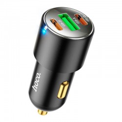 HOCO Car charger - NZ6 45W 2 x PD USB-C + USB3.0 black