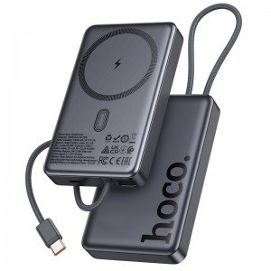 HOCO Q44 Power Bank 10000 mAh 20W, Wireless, Magnetic Origen gray