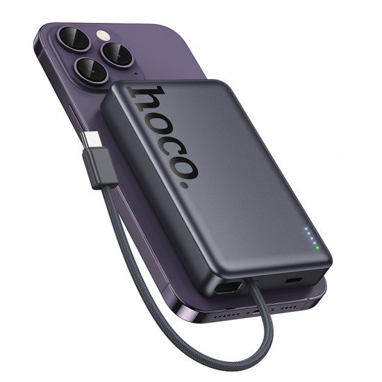 HOCO Q44 Power Bank 10000 mAh 20W, Wireless, Magnetic Origen gray