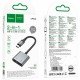 Hoco UPA34 Αντάπτορας USB-C σε USB-C και 3.5mm Braided Γκρί