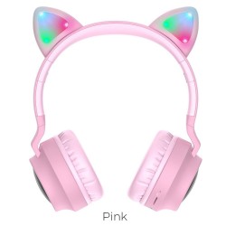 HOCO Bluetooth headphones W27 Cat Ears pink