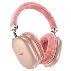 Hoco W35 Max Wireless Ακουστικά Stereo Joy V5.3 800mAh με υποδοχή Micro SD και AUX Ροζ