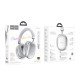 Hoco W35 Max Wireless Ακουστικά Stereo V5.4 800mAh με υποδοχή Micro SD και AUX ANC Ασημί
