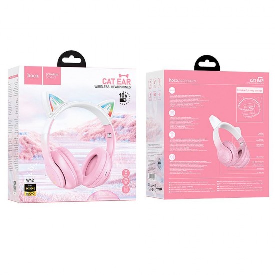 HOCO wireless bluetooth headphones W42 Cat Ears cherry blossom