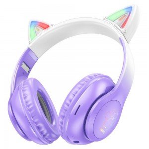 HOCO wireless bluetooth headphones W42 Cat Ears purple