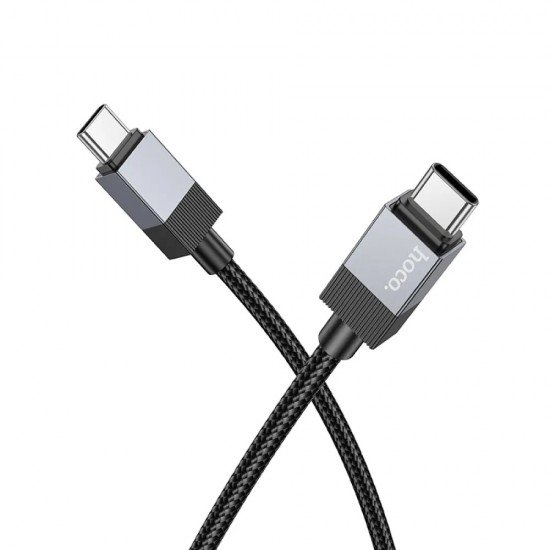 Hoco X110 Καλώδιο Honorific USB-C σε USB-C 60W Braided Μαύρο 1m