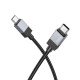 Hoco X110 Καλώδιο Honorific USB-C σε USB-C 60W Braided Μαύρο 1m
