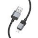 Hoco X110 Καλώδιο Honorific USB-A σε Lightning 2.4A Braided Μαύρο 1m