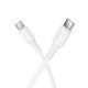Hoco X120 beneficio καλώδιο Type-C to Type-C, 1m, 60W, Λευκό