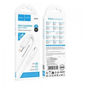 Hoco X120 beneficio καλώδιο Type-C to Lightning, 1m, 27W, Άσπρο