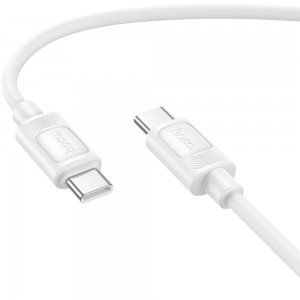 HOCO X122 Καλώδιο σύνδεσης Benefit USB-C σε USB-C PD60W 3A για Γρήγορη Φόρτιση Λευκο 1m