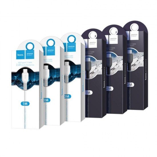 HOCO X20 Flash καλώδιο TYPE-C Φόρτισης & Data 3m, White